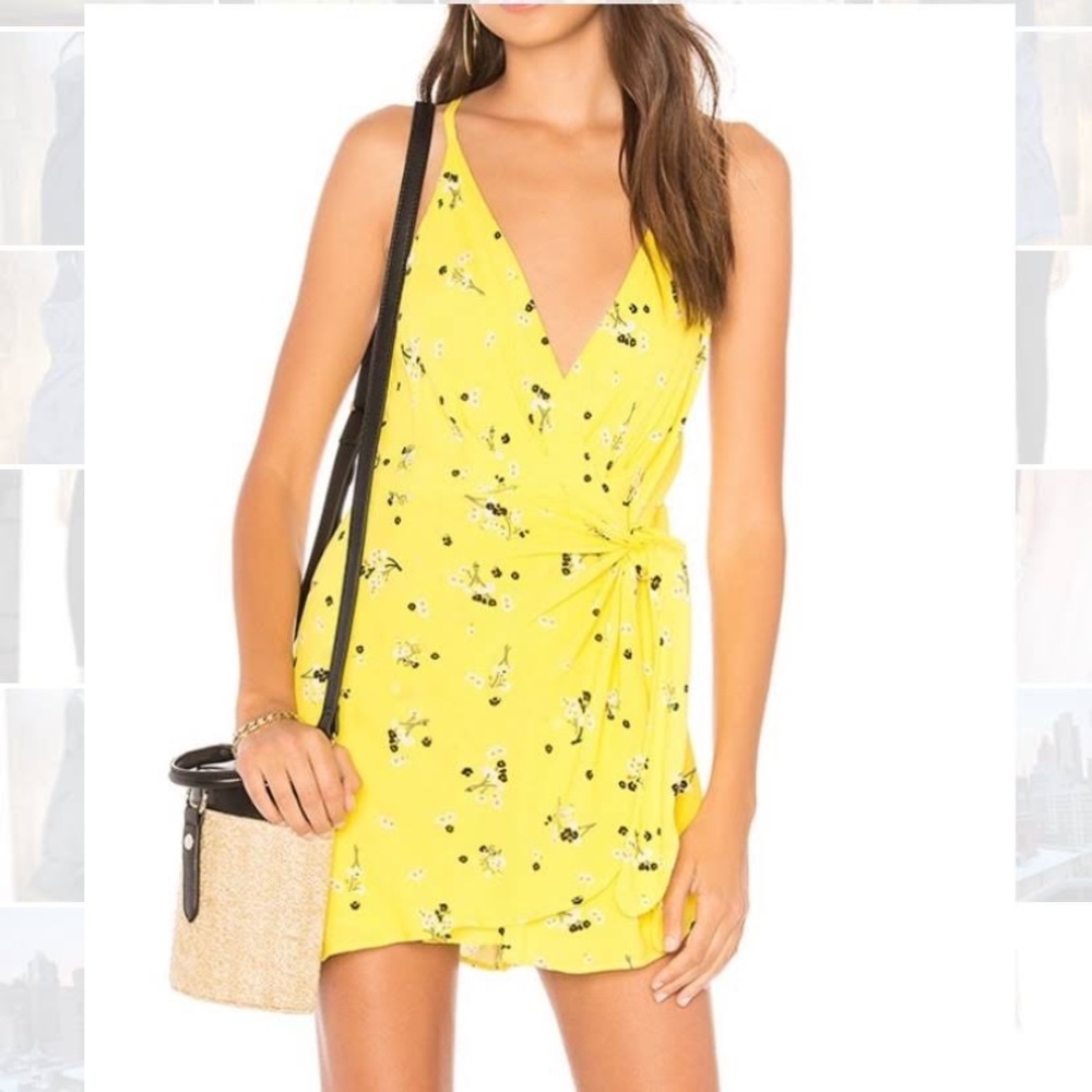 Free People Tango At Night Electric Yellow Romper
